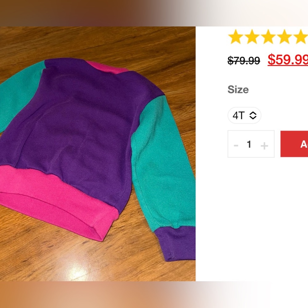Vintage 80βs CHEETAH COLOR BLOCK Sweatshirt π¦
Pink, Teal, Purple SZ 4T - Picture 4 of 16